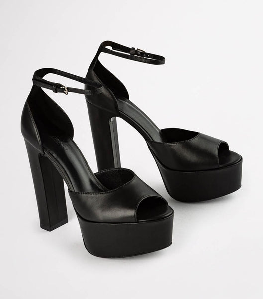 Black Tony Bianco Jayze Black Como 14cm Platform Shoes | SUSNY40548