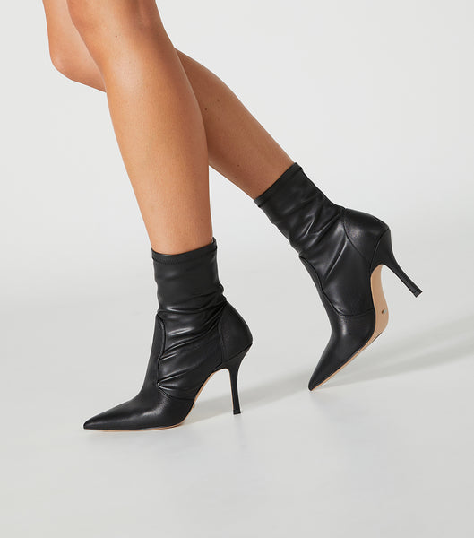 Black Tony Bianco Kartia Black Nappa/Black Venezia 9.5cm Heeled Boots | UUSTG75007