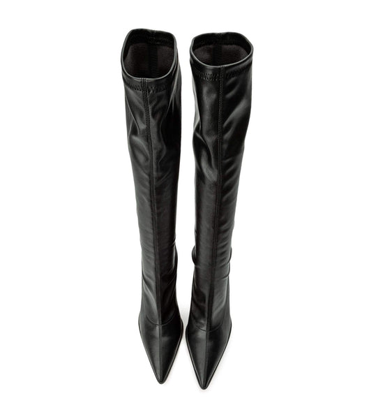 Black Tony Bianco Knight Black Venezia 9.5cm Mid Calf Boots | PUSQX54225