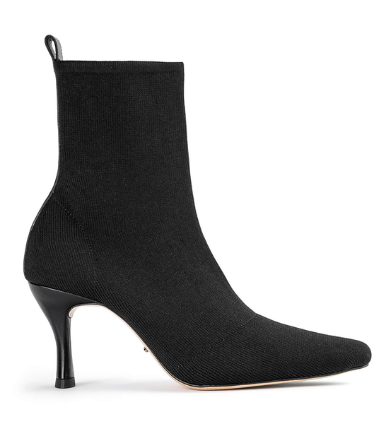 Black Tony Bianco Kossam Black Knit 8cm Stiletto Boots | QUSWA22179