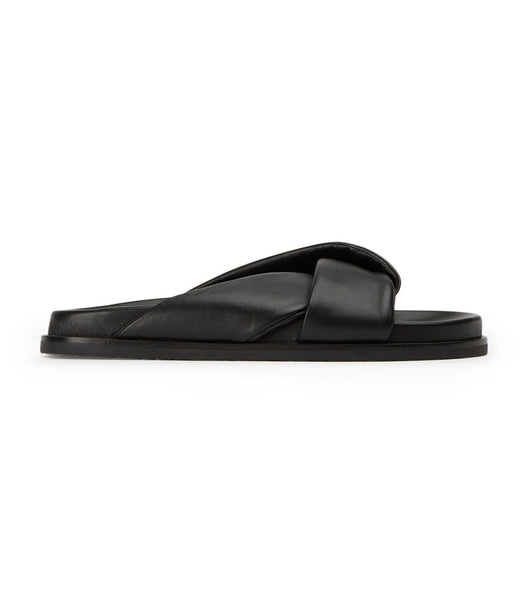 Black Tony Bianco Lora Black Nappa 1.5cm Slides | USCVG12723