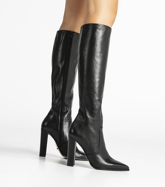 Black Tony Bianco Lucille Black Venice 10.3cm Heeled Boots | USDYB78209