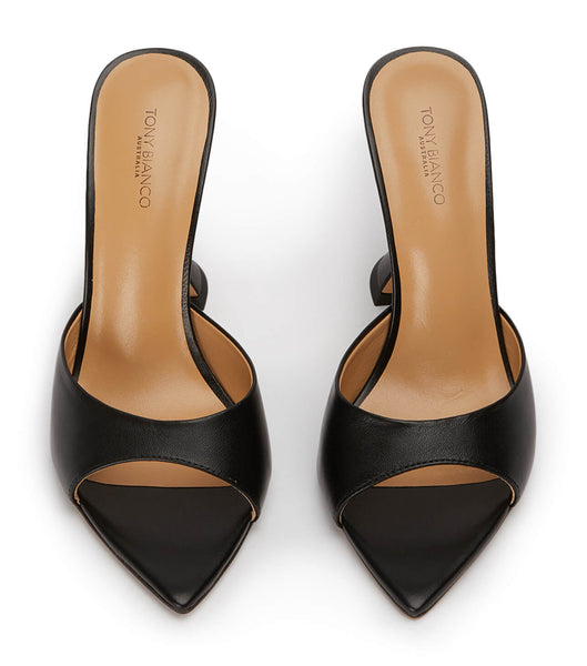 Black Tony Bianco Marcel Black Nappa 10.5cm Event Heels | USCIF27594