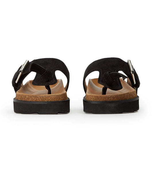 Black Tony Bianco Marlo Black Suede 3cm Sandals | USCVG62202