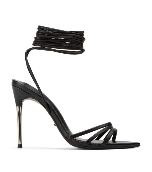 Black Tony Bianco Mavis Black Nappa 10.5cm Strappy Heels | UUSND58830