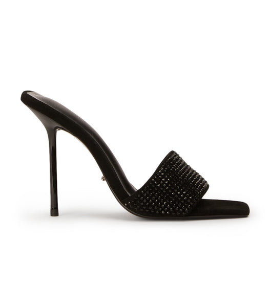 Black Tony Bianco Naomi Black Crystal/Black Suede 10.5cm Event Heels | GUSEC44990