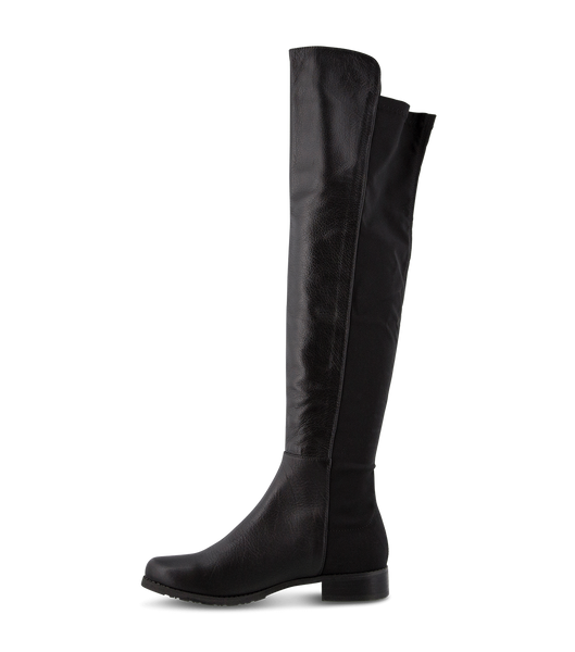 Black Tony Bianco Panache Black Luxe/Black Micro Stretch 3cm Knee High Boots | DUSVO44860