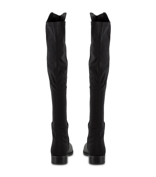 Black Tony Bianco Panache Black Luxe/Black Micro Stretch 3cm Knee High Boots | DUSVO44860