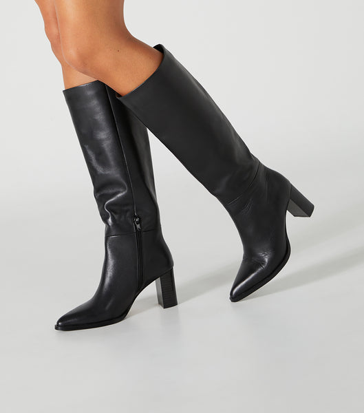 Black Tony Bianco Peppe Black Como 7.5cm Mid Calf Boots | LUSTR39818