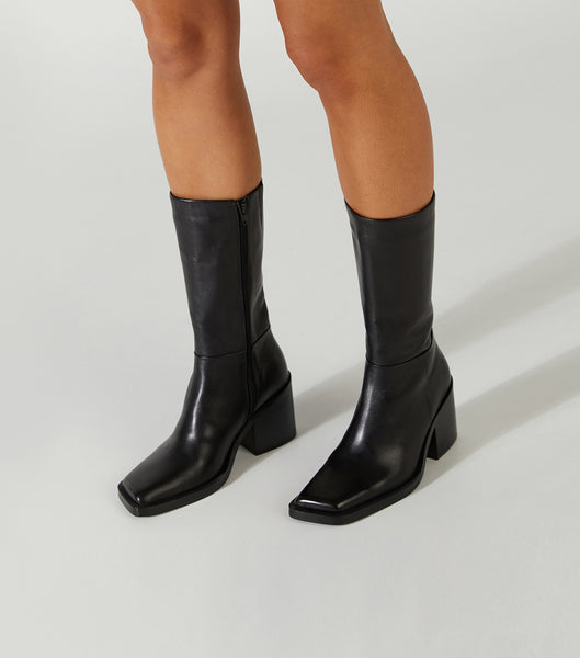 Black Tony Bianco Prestige Black Como 8cm Knee High Boots | AUSWC46323