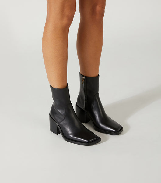 Black Tony Bianco Prince Black Como 8cm Ankle Boots | USCIF40987