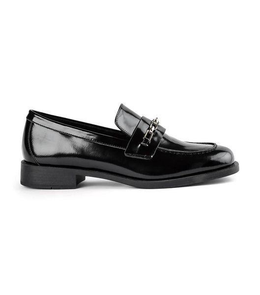 Black Tony Bianco Rebecca Black Hi Shine 2.5cm Loafers | BUSSO22688