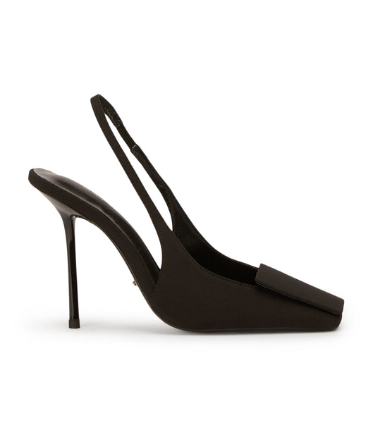 Black Tony Bianco Rue Black Crepe 10.5cm Event Heels | USNEJ82862