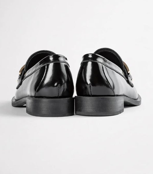 Black Tony Bianco Ruiz Black Hi Shine 2.5cm Loafers | FUSUI98942