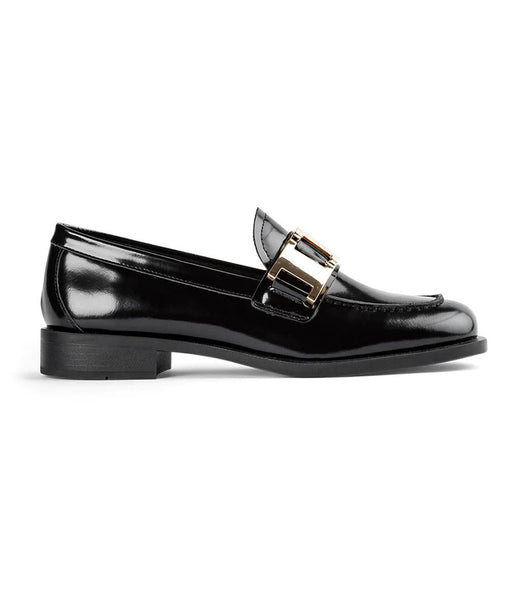 Black Tony Bianco Ruiz Black Hi Shine 2.5cm Loafers | FUSUI98942