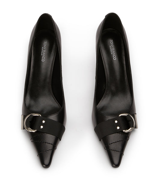 Black Tony Bianco Saje Black Como 8cm Low Heels | PUSQX66471