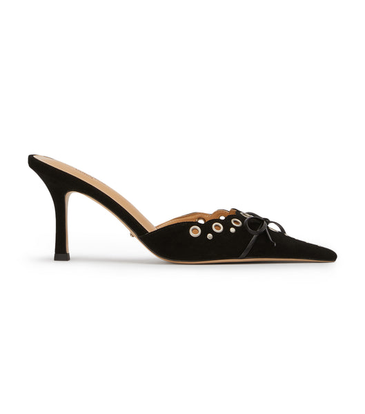 Black Tony Bianco Shae Black Suede 8cm Court Shoes | YUSVQ85273