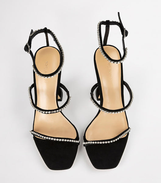 Black Tony Bianco Shy Black Suede 10.5cm Bridal Heels | USICD21857