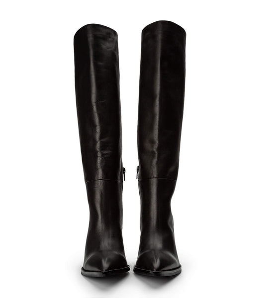 Black Tony Bianco Skyla Black Como 9cm Knee High Boots | BUSSO72871