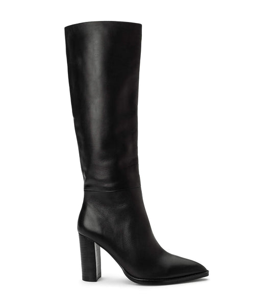 Black Tony Bianco Skyla Black Como 9cm Knee High Boots | BUSSO72871