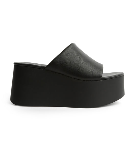 Black Tony Bianco Tegan Black Sheep Nappa 9.5cm Wedges | USICD72477