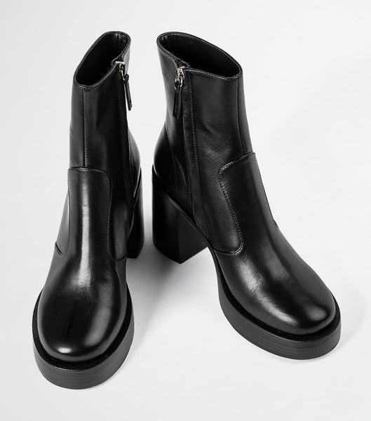 Black Tony Bianco Thunder Black Como 9cm Heeled Boots | BUSSD93189