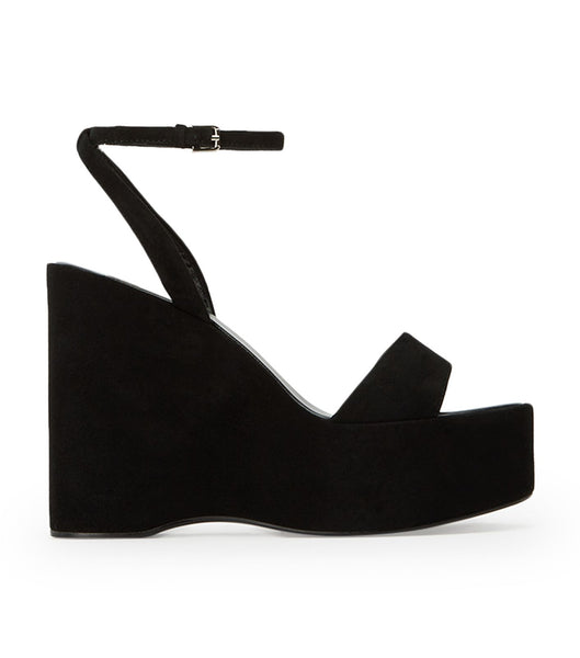 Black Tony Bianco Vesna Black Suede 13cm Wedges | USNZX93684