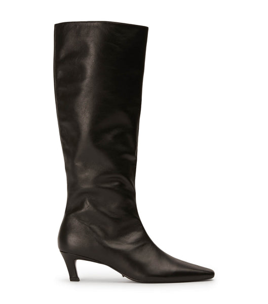 Black Tony Bianco Vixon Black Venice 5cm Knee High Boots | UUSND35173