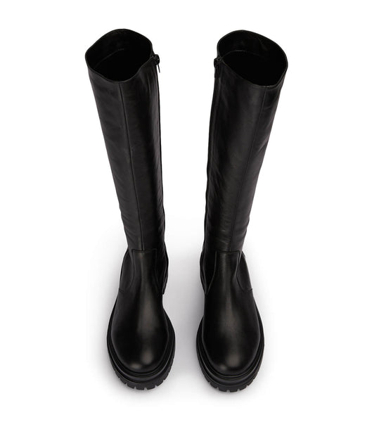 Black Tony Bianco Wanda Black Venice 4.5cm Knee High Boots | LUSSX31741