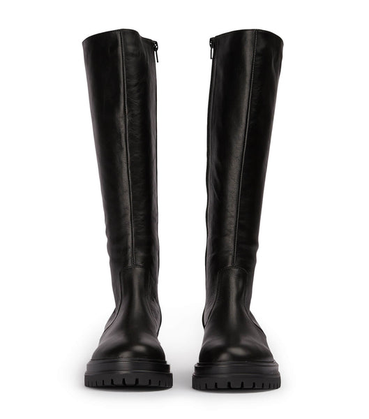 Black Tony Bianco Wanda Black Venice 4.5cm Knee High Boots | LUSSX31741