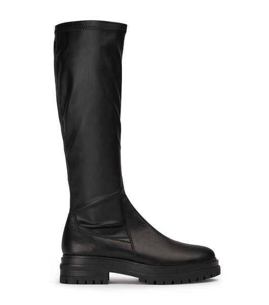 Black Tony Bianco Waze Black Venice/Black Venezia 4.5cm Knee High Boots | USXBR22564