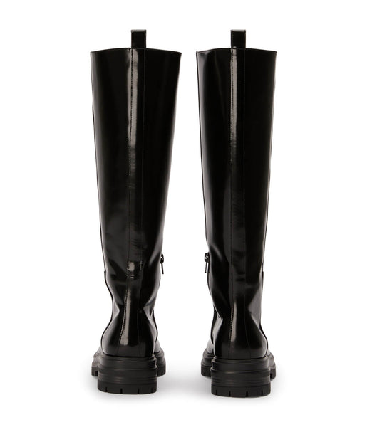 Black Tony Bianco Welly Black Hi Shine 4.5cm Mid Calf Boots | DUSVO97291