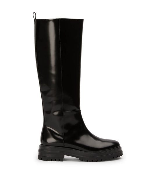 Black Tony Bianco Welly Black Hi Shine 4.5cm Knee High Boots | MUSFT84782