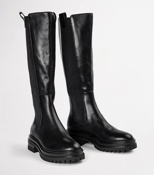 Black Tony Bianco Winx Black Venice 4.5cm Knee High Boots | FUSHY22697