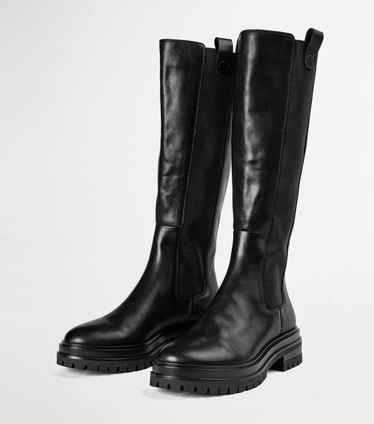 Black Tony Bianco Winx Black Venice 4.5cm Knee High Boots | FUSHY22697