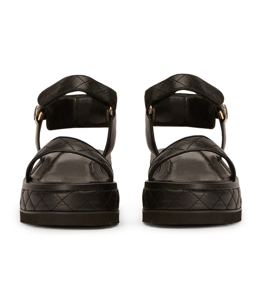 Black Tony Bianco Zahara Black Nappa 6cm Sandals | USJVR76621