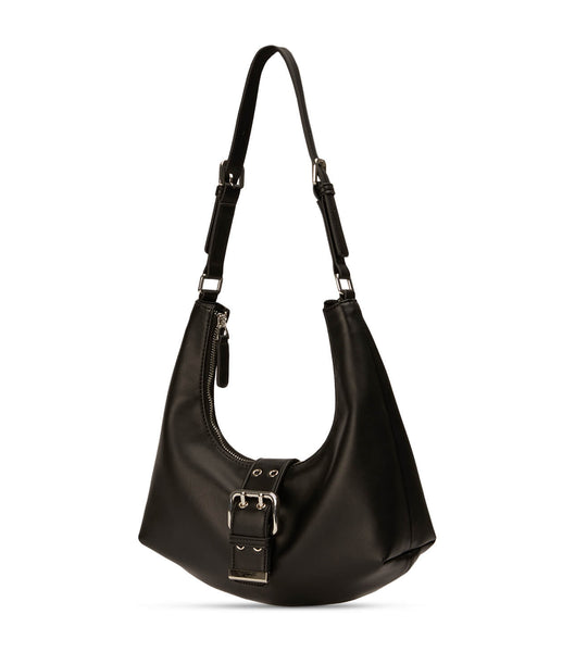 Black Tony Bianco Zali Black Leather Shoulder Bag Accessories | USQAV32528