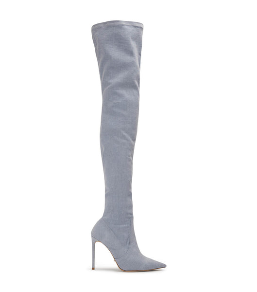 Blue Tony Bianco Avah Denim Stretch 10.5cm Stiletto Boots | GUSEC40587