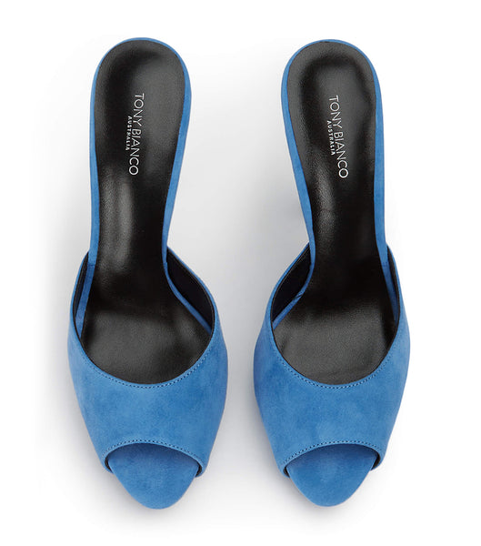 Blue Tony Bianco Love Blue Suede 12cm Platform Shoes | GUSEC82845