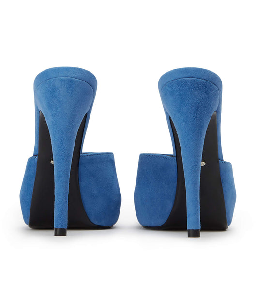 Blue Tony Bianco Love Blue Suede 12cm Platform Shoes | GUSEC82845