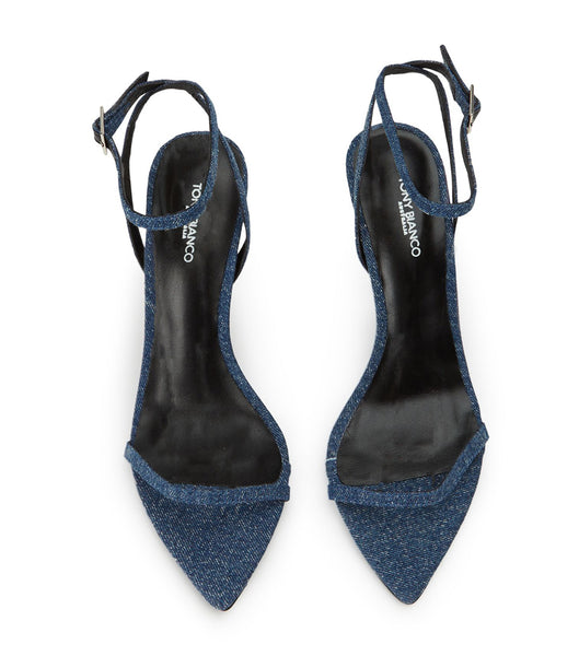 Blue Tony Bianco Myra Blue Denim 10.5cm Event Heels | USCVG12956