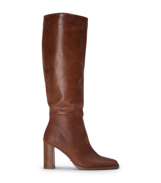 Brown Tony Bianco Asher Cognac 8.5cm Heeled Boots | USJBT94268