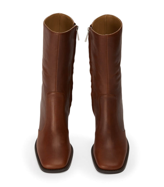 Brown Tony Bianco Atlanta Cognac 8.5cm Heeled Boots | UUSTG41227