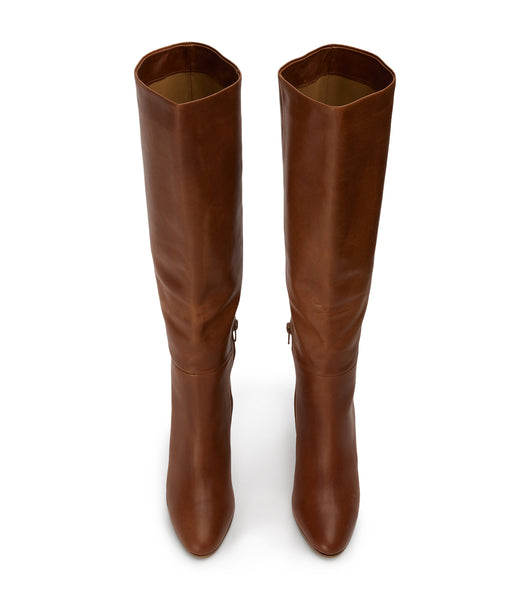 Brown Tony Bianco Boss Cognac 9.5cm Heeled Boots | EUSHC23872