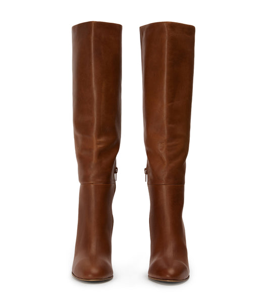 Brown Tony Bianco Boss Cognac 9.5cm Heeled Boots | EUSHC23872