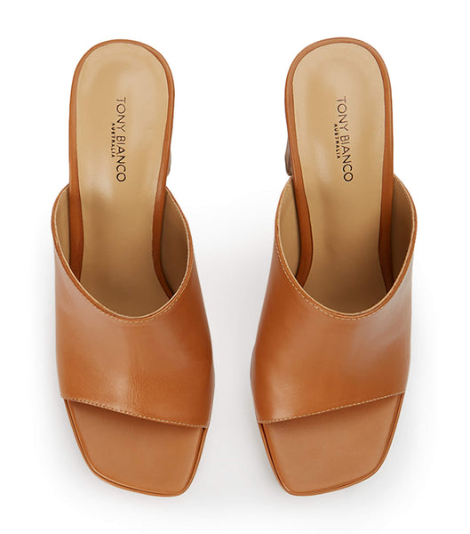 Brown Tony Bianco Dover Tan Como 11.5cm Block Heels | TUSWZ98564