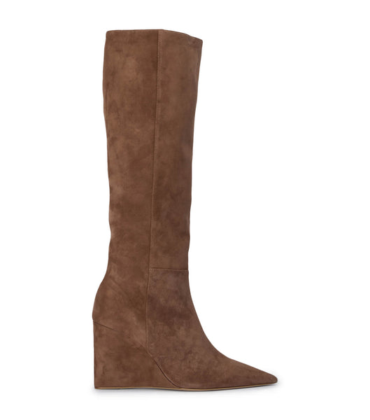 Brown Tony Bianco Drake Saddle Suede 9.5cm Mid Calf Boots | MUSFT43492