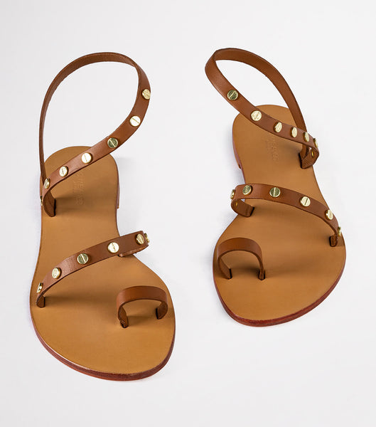 Brown Tony Bianco Finola Tan 1cm Sandals | USNEJ22449