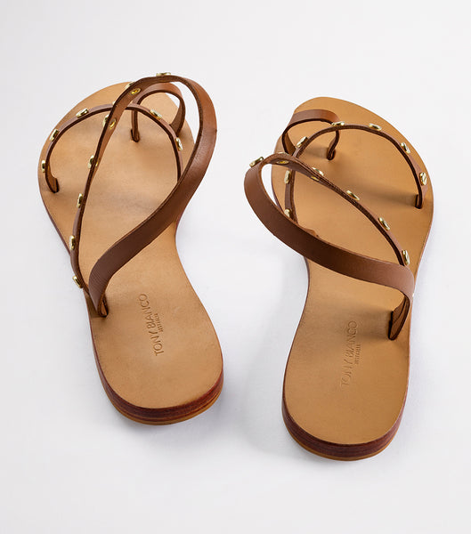 Brown Tony Bianco Finola Tan 1cm Sandals | USNEJ22449