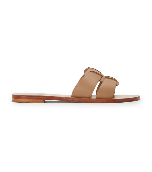 Brown Tony Bianco Force Camel 1cm Flat Sandals | TUSPQ99828